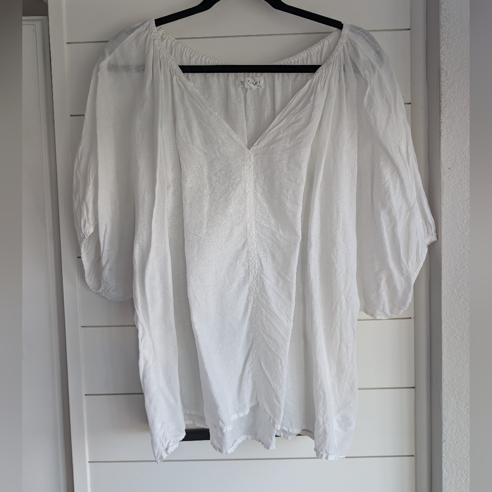 Linen Peasant Top